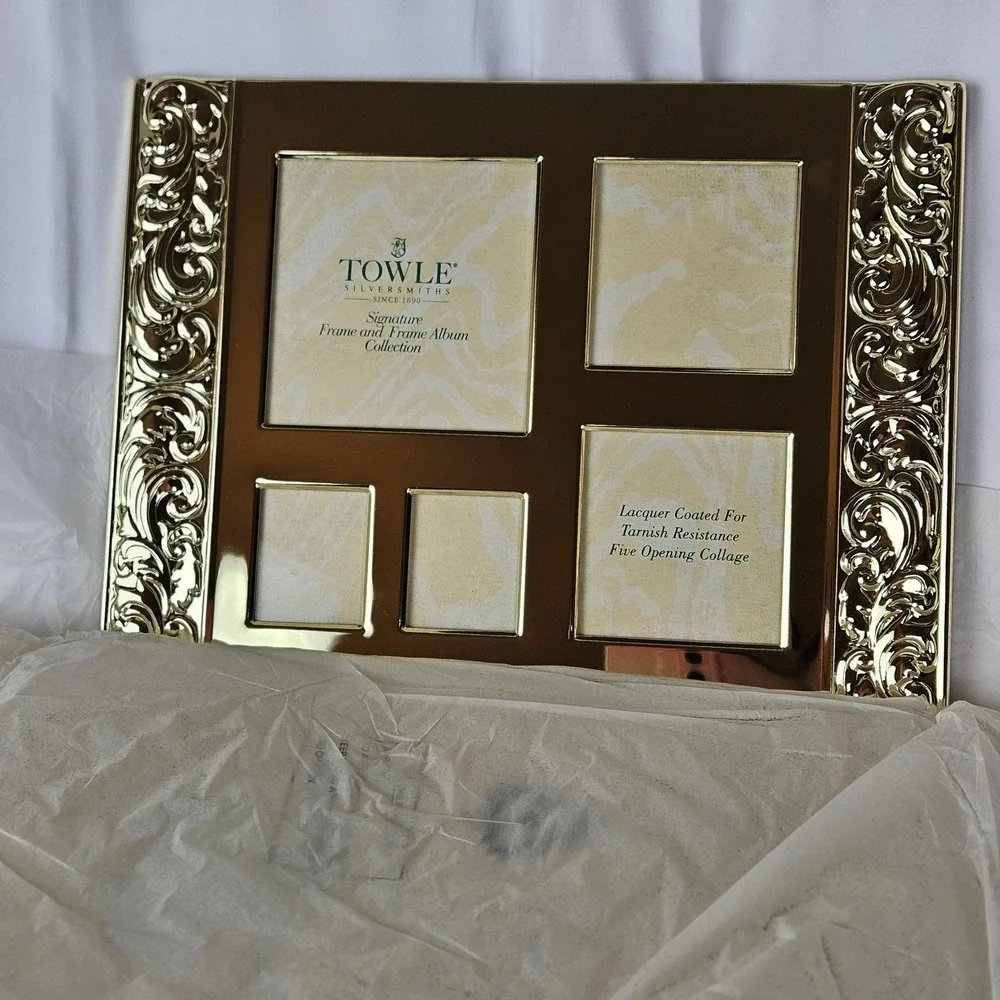 Vintage Towle Silversmiths Signature Collage Frame 1996 Box‎ Silvertone